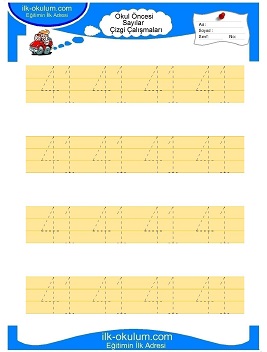 Çocuklar İçin Çizgi Çalışma Sayfaları 